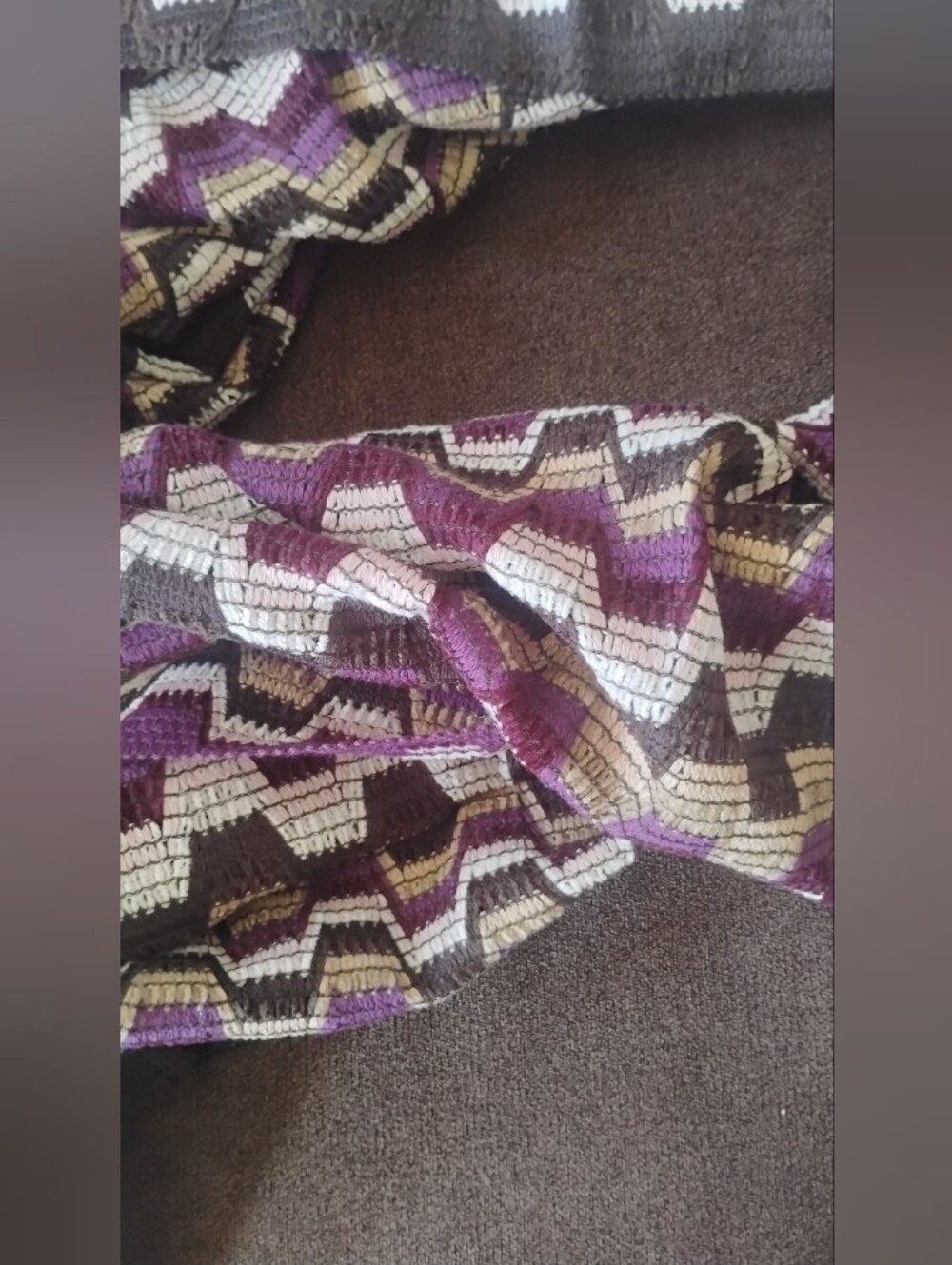 Classic Purple Chevron Missoni Scarf - Picture 2 of 4